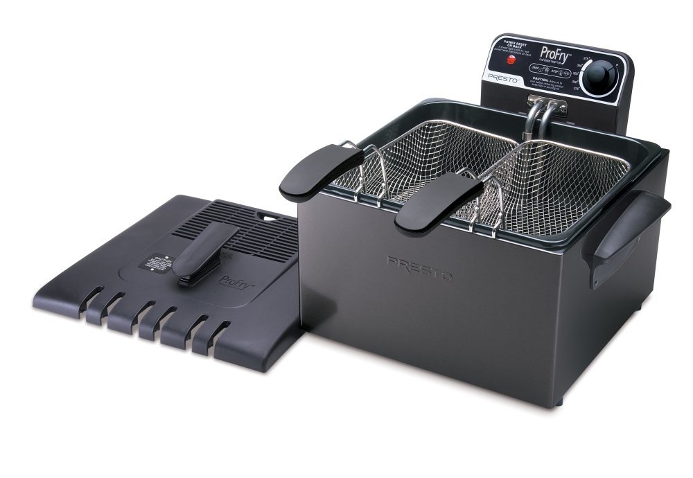 Black Stainless Steel Dual Basket ProFry™ immersion element deep fryer 4 Black Stainless Steel Dual Basket ProFry™ immersion element deep fryer