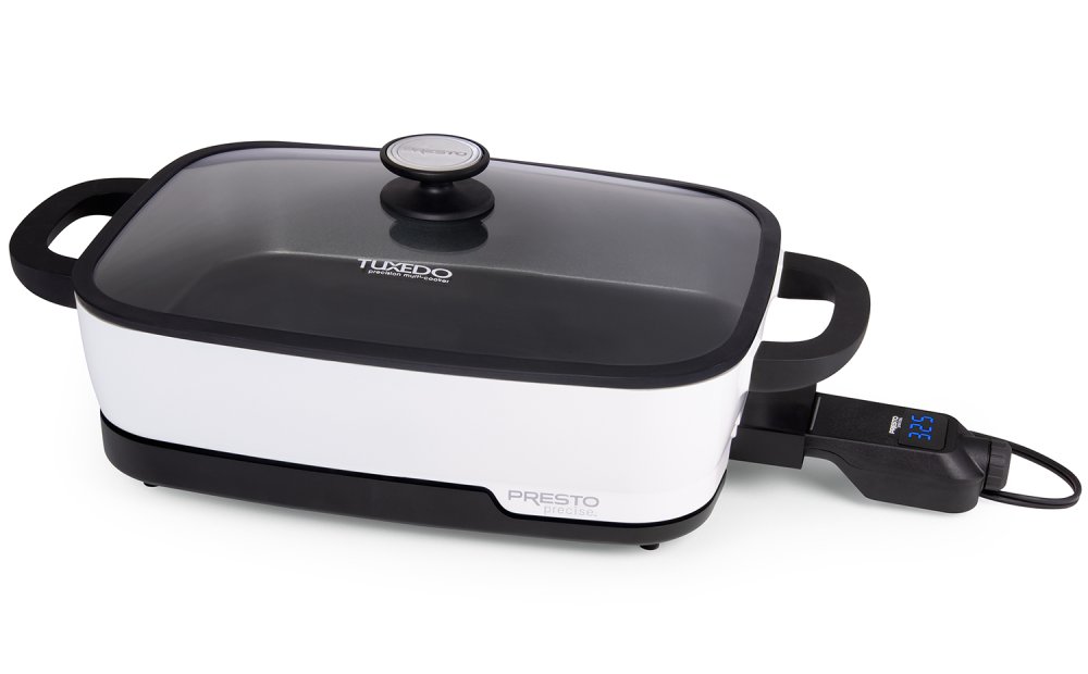 Presto Precise® 16-inch Tuxedo™ digital precision skillet multi-cooker