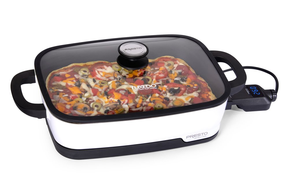 Presto Precise® 16-inch Tuxedo™ digital precision skillet multi-cooker
