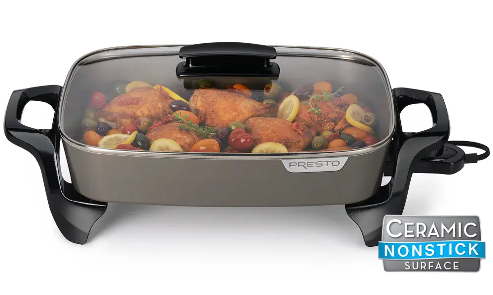 16-inch Electric Skillet with ceramic nonstick surface