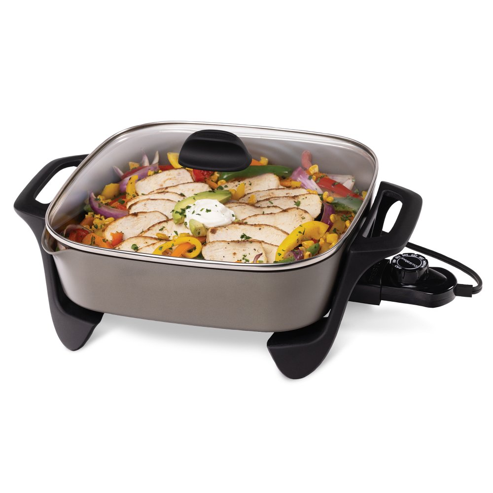 12-inch Electric Skillet with glass cover