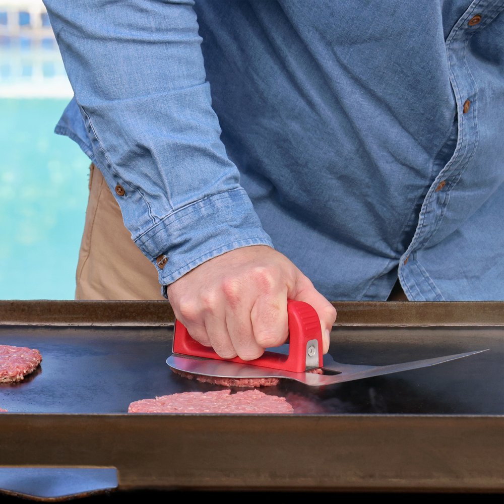 Smashula™ stainless steel burger press and spatula