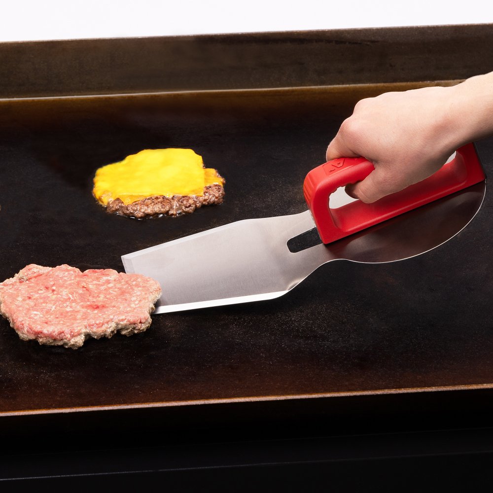 Smashula™ stainless steel burger press and spatula